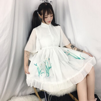 微胖妹子的福音，荷葉袖連衣裙