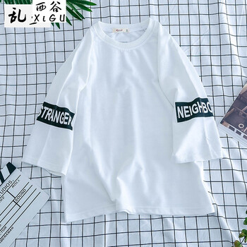 西谷（xigu） 七分袖 男士T恤 白色 S，XL，L，M，XXL
