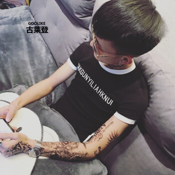 古萊登（GODLIKE） 短袖 男士T恤 雅致黑 S，XL，L，XXXL，XXL，M