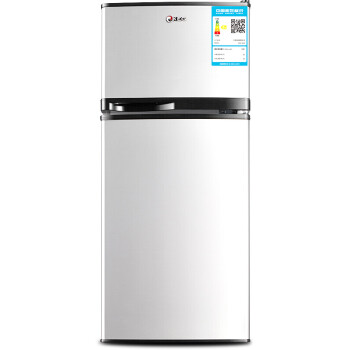 韩电（KEG）122升小型双门电冰箱 迷你节能 办公家用租户学生 冰箱 小型 银色 BCD-122JD