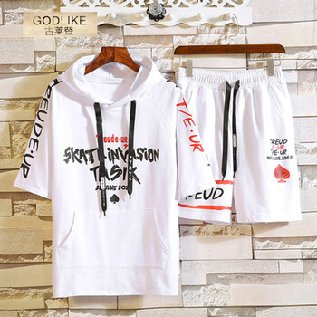 古萊登（GODLIKE） 短袖 男士T恤 B1180白色套裝 S，XL，L，XXL，XXXL，M