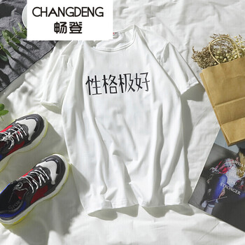 暢登（CHANGDENG） 短袖 男士T恤 性格極好-白色 