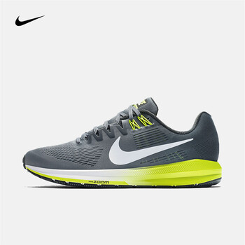 耐克（NIKE）跑步鞋904695-007冷灰/白/煤黑/熒光黃 
