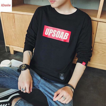 凌登（LingDeng） 長袖 男士T恤 單件UP黑色長袖 S，XL，L，XXL，M