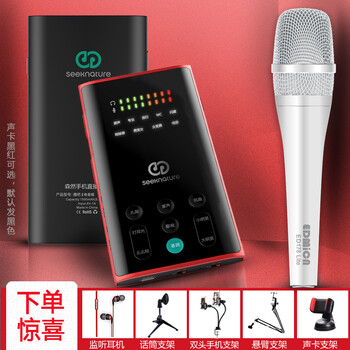 森然（Seeknature）  手持 麥克風(fēng) 播吧II電音版+178白 套裝