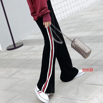 高而美（gaoermei） 松緊腰 闊腳褲 女 長褲 休閑褲