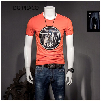 DG PRACO 短袖 男士T恤 桔色 XL，L，XXL，M，XXXL