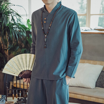 丹杰仕（DAN JIE SHI） 長袖 男士T恤 墨綠色 