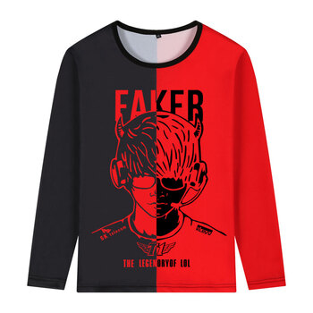 痛仰（tongyang） 長袖 男士T恤 03黑紅色 S，XL，XS，L，XXL，M