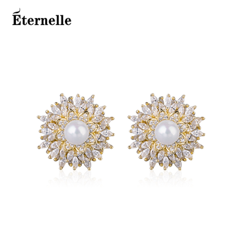Eternelle耳環(huán)，耳釘合成立方氧化鋯/水鉆