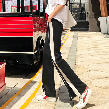 艾依美 高腰 闊腳褲 女 長褲 休閑褲