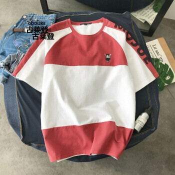 古萊登（GODLIKE） 短袖 男士T恤 紅白 XL，L，XXL，M