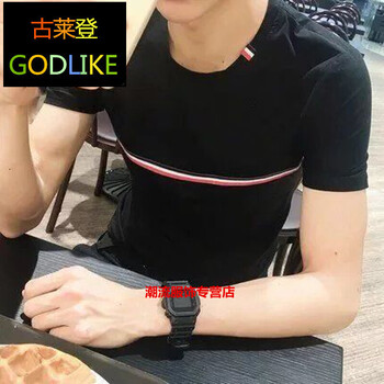 古萊登（GODLIKE） 短袖 男士T恤 紅標黑 S，XL，L，XXL，M