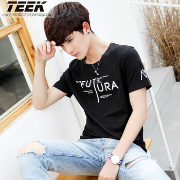 TEEK 短袖 男士T恤 6102-黑色 