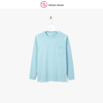 海瀾優(yōu)選（HEILAN HOME） 長(cháng)袖 男士T恤 綠灰(08) 