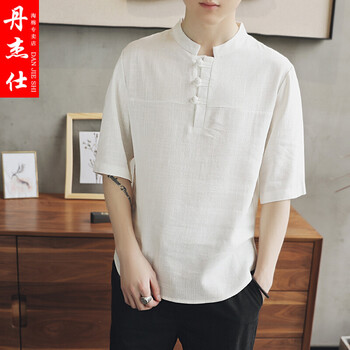 丹杰仕（DAN JIE SHI） 五分袖 男士T恤 白色 XL，L，XXXL，XXL，M