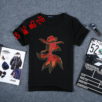 尊尚鳥(niǎo) 短袖 男士T恤 金魚(yú)黑色 