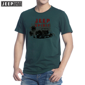 Jeep 短袖 男士T恤 墨綠 XL，L，M，XXXL，XXL