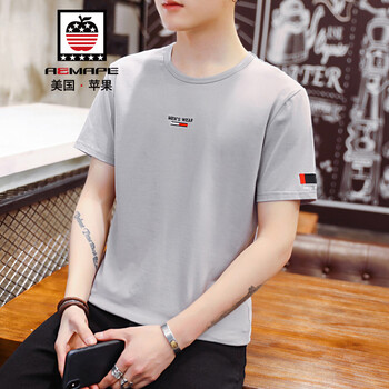 AEMAPE 短袖 男士T恤 灰色 XL，L，XXL，M，XXXL