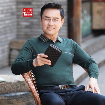 太子龍（TEDELONENERGY） 長(zhǎng)袖 男士T恤 墨綠色 