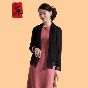 亦朵 圍巾領(lǐng) 九分袖 女 短外套 不對(duì)稱(chēng)，不規(guī)則