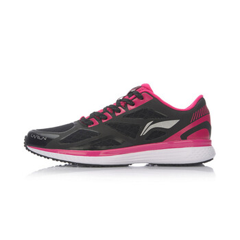 李寧（LI-NING）跑步鞋ARHM012-4熒光洋紅/新基礎(chǔ)黑 