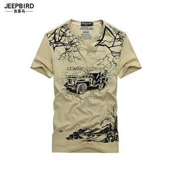 吉普鳥（Jeepbird） 短袖 男士T恤 卡其色 