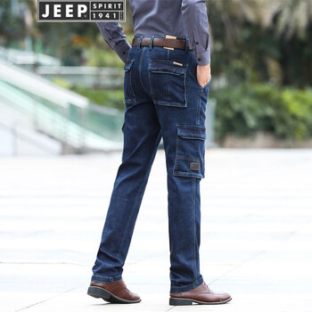 Jeep 直筒褲 軍旅工裝 男士牛仔褲