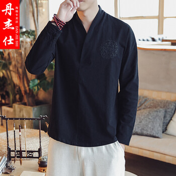 丹杰仕（DAN JIE SHI） 長袖 男士T恤 黑色 XL，L，加大，XXXL，M
