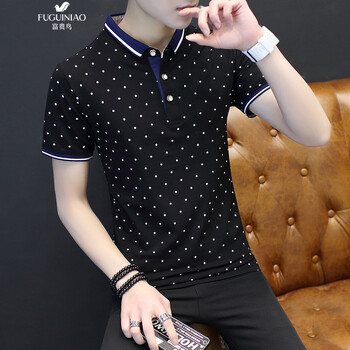 富貴鳥（FUGUINIAO） 短袖 男士T恤 802黑色 XL，L，M，XXL，XXXL