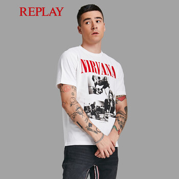 REPLAY 短袖 男士T恤 白色 