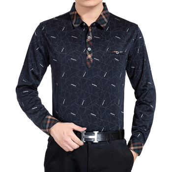 SCNDEWMY 長(cháng)袖 男士T恤 長(cháng)袖1533藏青 4XL，L，M