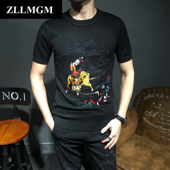 ZLLMGM 短袖 男士T恤 黑色 