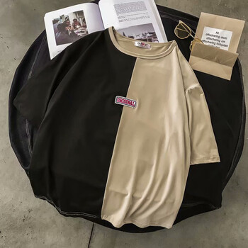 古萊登（GODLIKE） 短袖 男士T恤 SK貼布拼接短袖(黑+卡其) XL，L，M，XXL