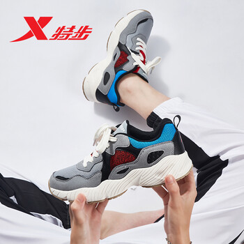 特步（XTEP）跑步鞋灰黑蘭 36，37，38