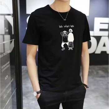 普戈斯（PUGESI） 短袖 男士T恤 黑色兩人短袖 S，XL，L，XXL，M