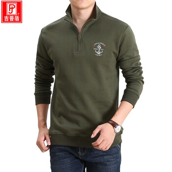 吉普盾 長袖 男士T恤 軍綠色 XL，L，加大，M，XXL，XXXL