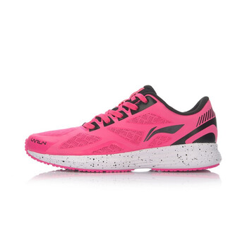 李寧（LI-NING）跑步鞋ARHM012-3熒光果粉/新基礎(chǔ)黑 