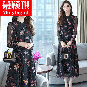 慕穎琪（Muyingqi） 純色  連衣裙