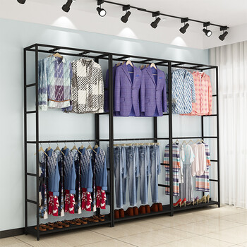 服裝展示架雙層