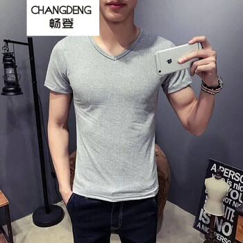 暢登（CHANGDENG） 短袖 男士T恤 黑色圓領(lǐng) 