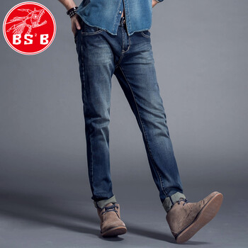 小魔魚(yú)（BS2B） 小腳褲 歐美簡(jiǎn)約 男士牛仔褲