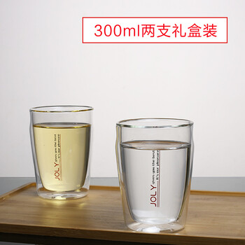 白領(lǐng)愛喝花茶，雙層玻璃杯