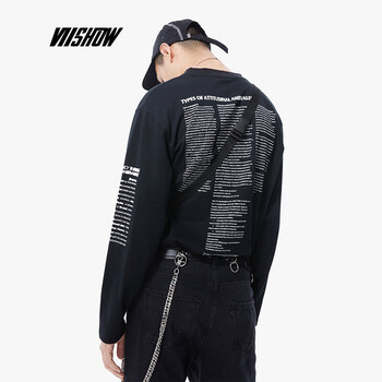 viishow 長(zhǎng)袖 男士T恤 黑色 S，XL，L，XXXL，XXL，M