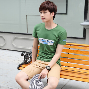 Katiewens 短袖 男士T恤 6018軍綠色 S，XL，L，XXXL，XXL，M