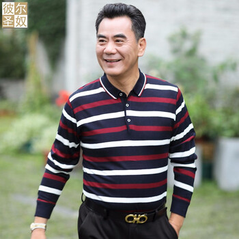 彼爾圣奴（BIERSHENGNU） 長袖 男士T恤 7622紅色 