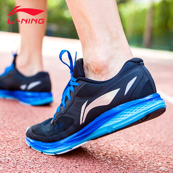 李寧（LI-NING）跑步鞋怒海黑/深空藍-1 41