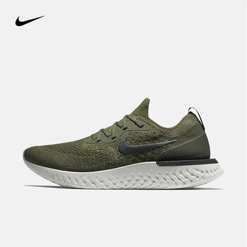 耐克（NIKE）跑步鞋AQ0067-300卡其/灰/紅杉綠 