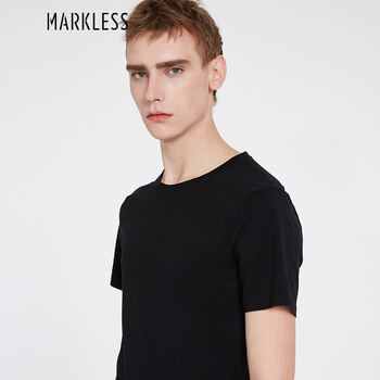MARKLESS 短袖 男士T恤 黑色+黑色 XL，L，XXL，XXXL，M