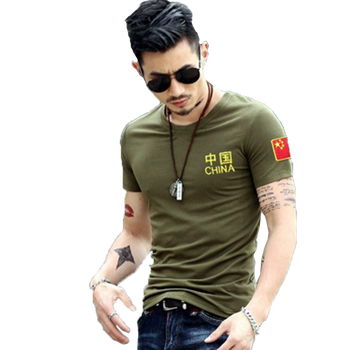 泰格睿 短袖 男士T恤 軍綠色戶外款 